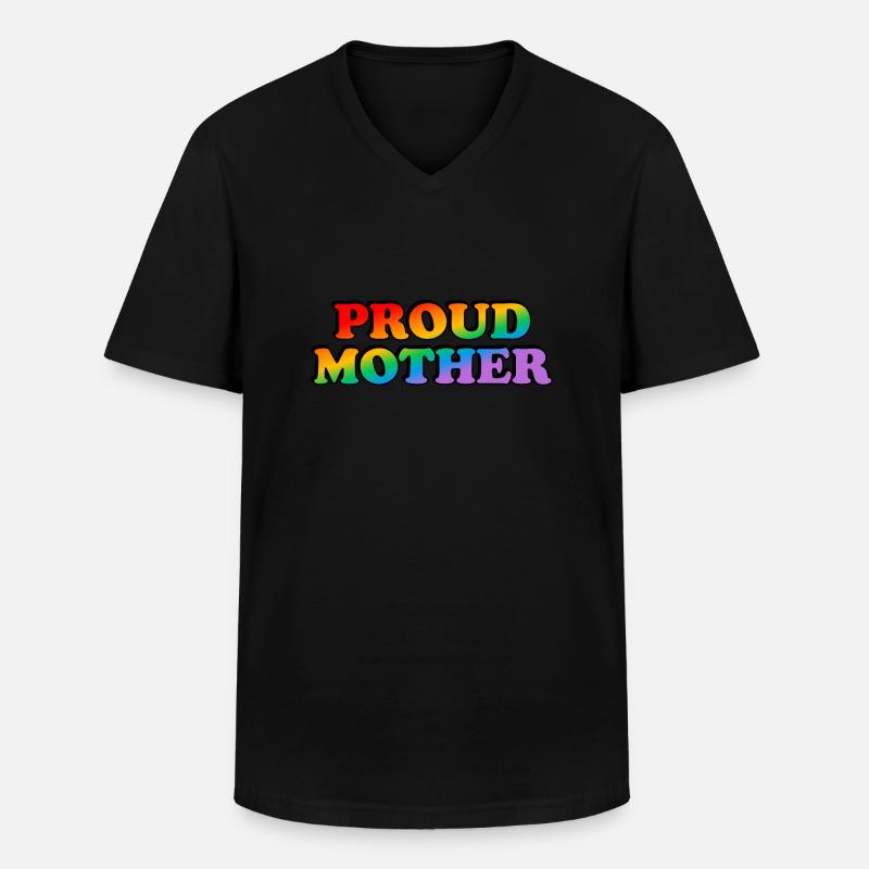 Stolze Mutter - Männer-T-Shirt mit V-Ausschnitt - Schwarz