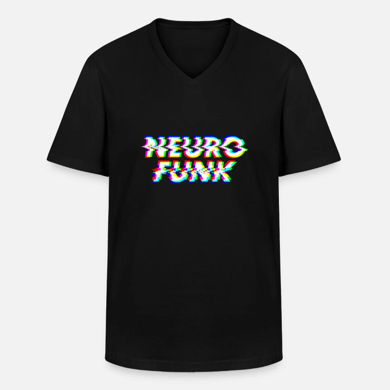 Neurofunk 4 - Männer-T-Shirt mit V-Ausschnitt - Schwarz