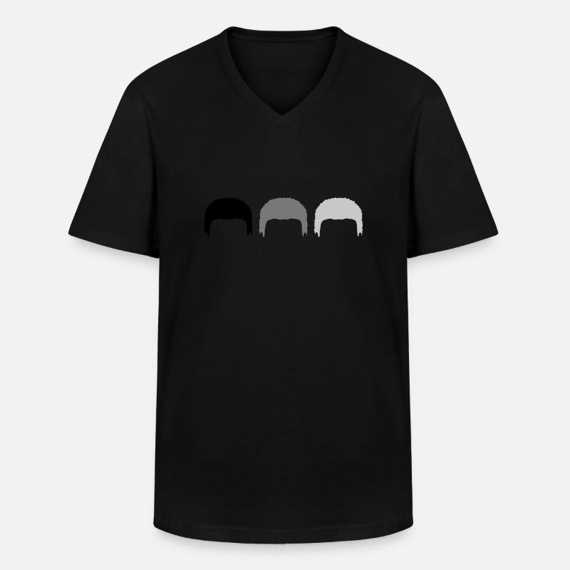 Evolution Team Opas Haare - Männer-T-Shirt mit V-Ausschnitt - Schwarz