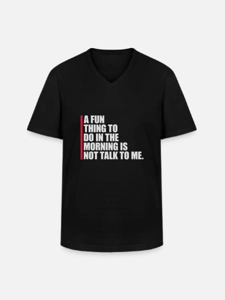 ne me parle pas - T-shirt col V Homme - noir