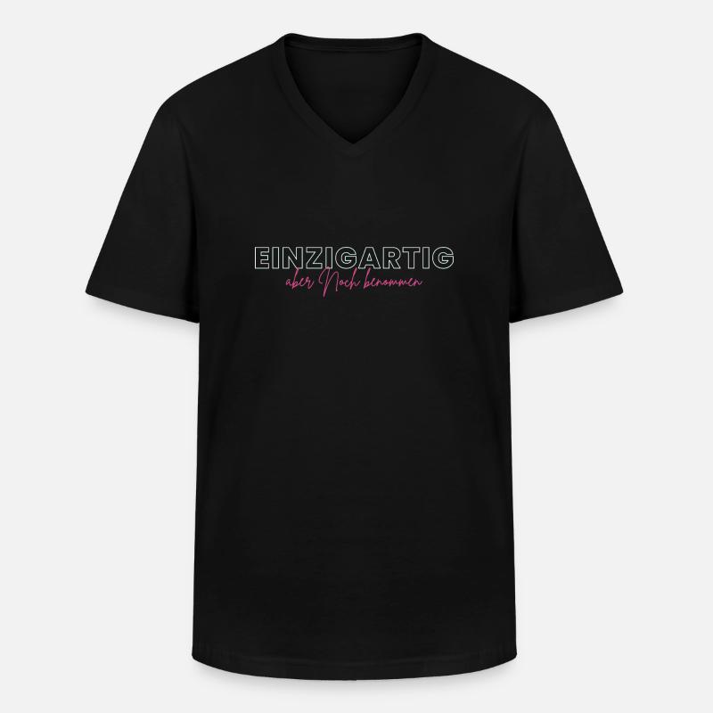 Einzigartig, aber Noch benommen - Männer-T-Shirt mit V-Ausschnitt - Schwarz