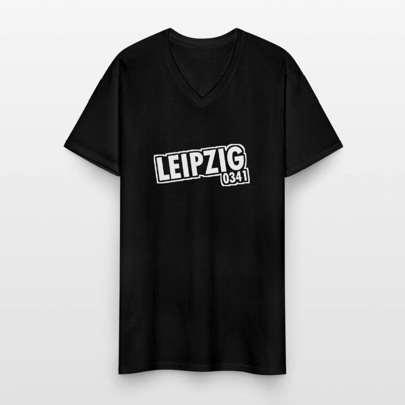Leipzig - 0341 - Area Code - Saxony Men's V-Neck T-Shirt