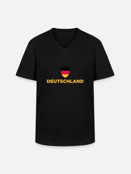 National Flag Of Germany - Men's V-Neck T-Shirt - black