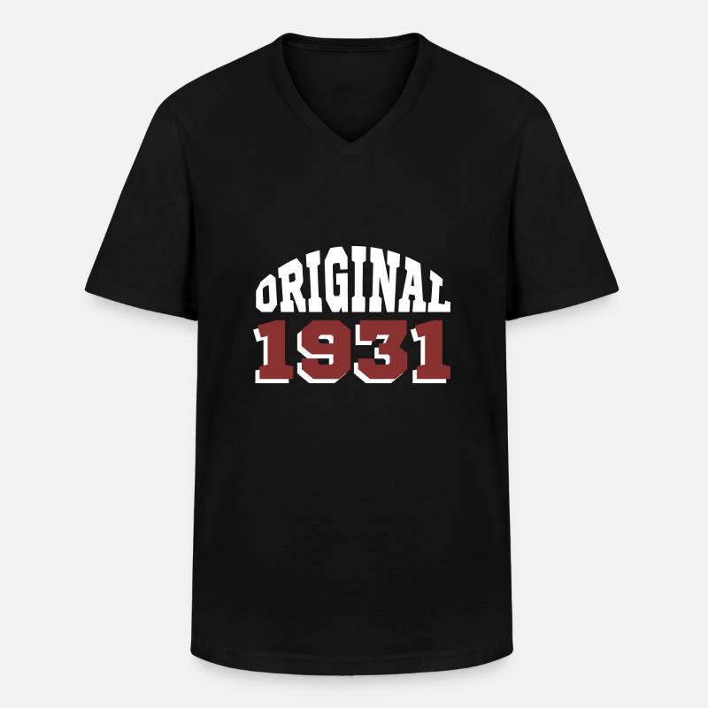 Original 1931 - Männer-T-Shirt mit V-Ausschnitt - Schwarz