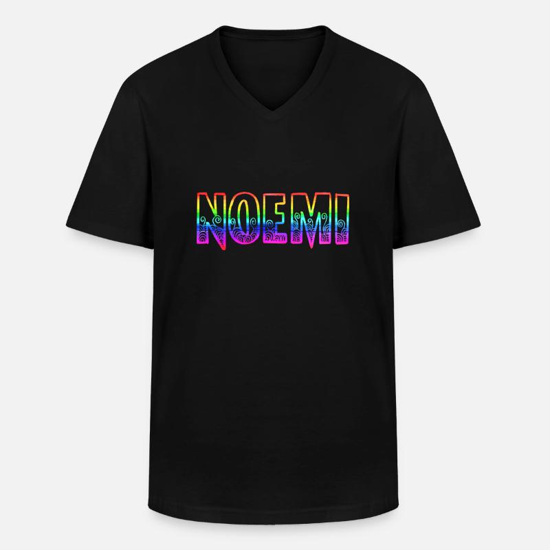 noemi rs regenbogen - Männer-T-Shirt mit V-Ausschnitt - Schwarz