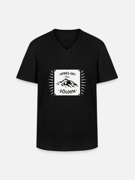 Après-Ski Sölden - Men's V-Neck T-Shirt - black