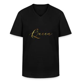 Queen - Men's V-Neck T-Shirt - black - Front - AI Model Male 178 dark (178cm)