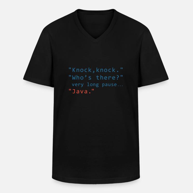 Cadeau informatique de programmation Java disant - T-shirt col V Homme - noir