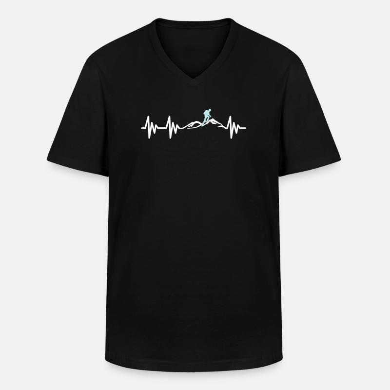 Bergsteigen Mountains Hiking Climbing - Männer-T-Shirt mit V-Ausschnitt - Schwarz