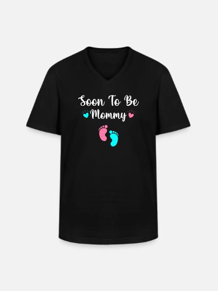 Soon To Be Mommy - Men's V-Neck T-Shirt - black