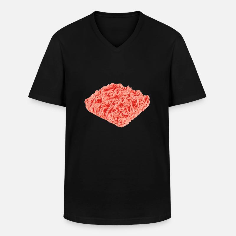 Hackfleisch - Männer-T-Shirt mit V-Ausschnitt - Schwarz