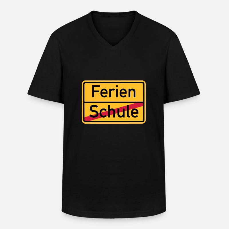 Ferien - Männer-T-Shirt mit V-Ausschnitt - Schwarz