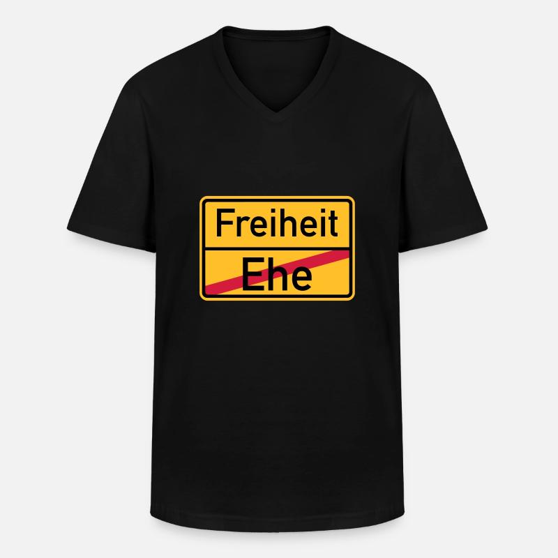 Scheidung - Männer-T-Shirt mit V-Ausschnitt - Schwarz