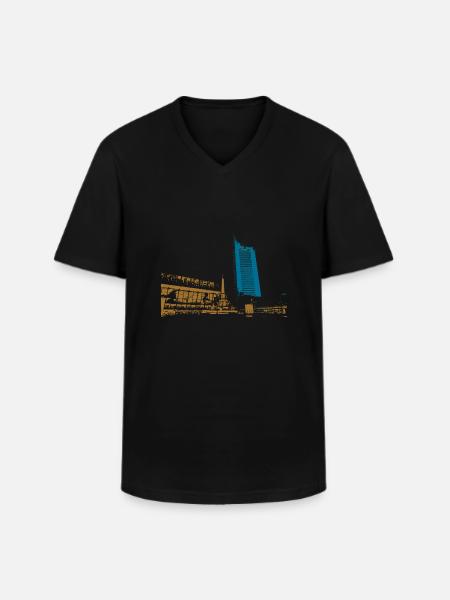 Leipzig Gewandhaus Uni Riese Geschenkidee - Männer-T-Shirt mit V-Ausschnitt - Schwarz
