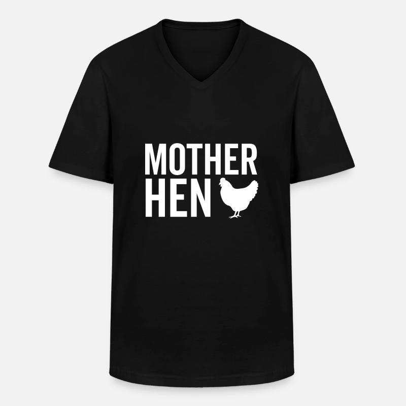 Mutter Henne - Männer-T-Shirt mit V-Ausschnitt - Schwarz