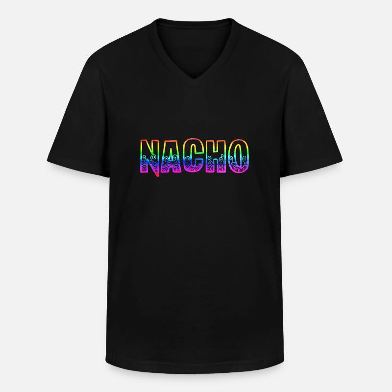 nacho rs regenbogen - Männer-T-Shirt mit V-Ausschnitt - Schwarz