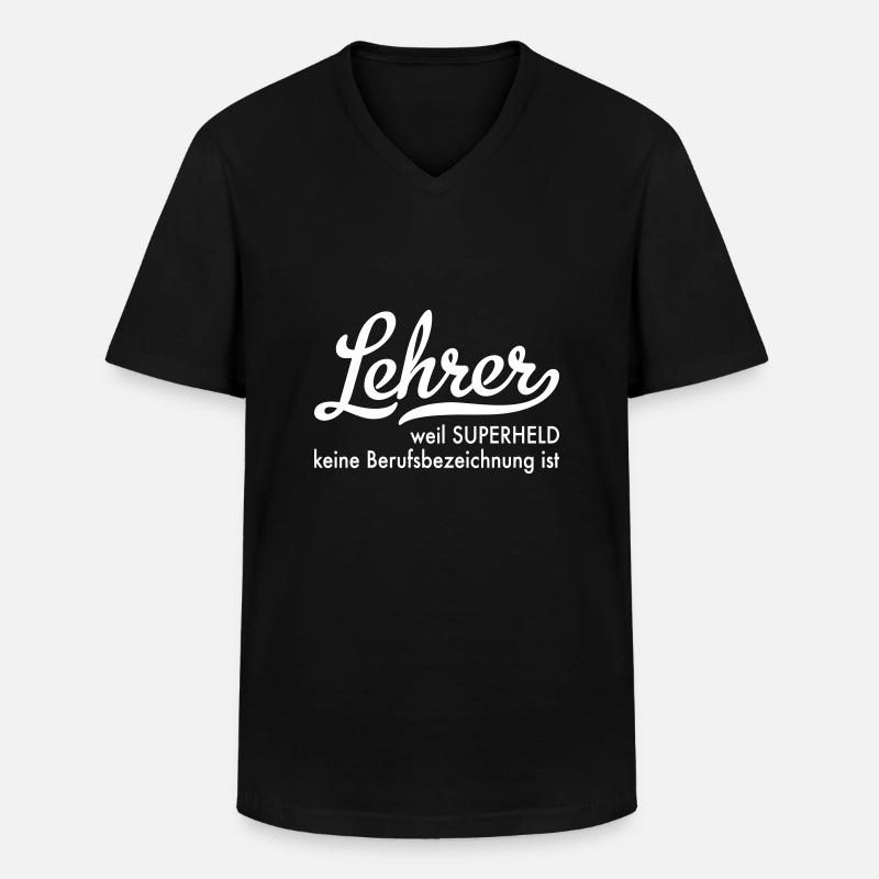 Lehrer - Männer-T-Shirt mit V-Ausschnitt - Schwarz