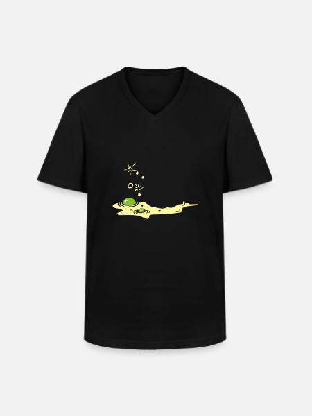 Slime goo / Schleim (2c) - Men's V-Neck T-Shirt - black