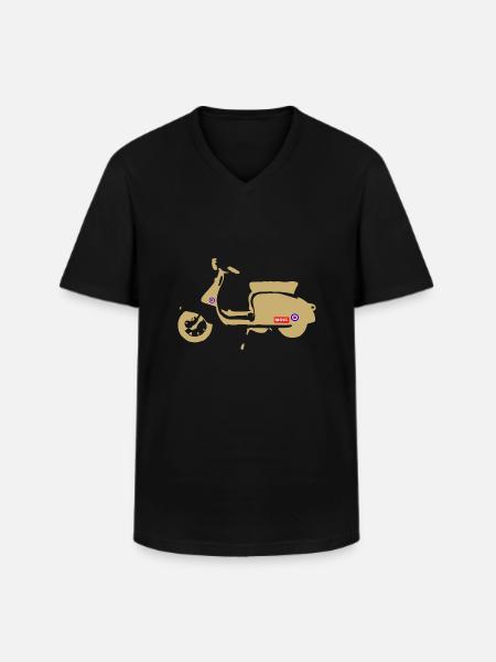 Retro Scooter - Men's V-Neck T-Shirt - black
