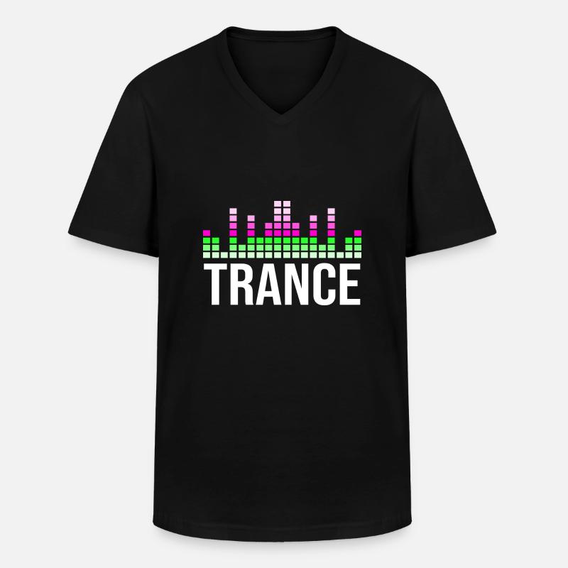 Trance-Musik - Männer-T-Shirt mit V-Ausschnitt - Schwarz