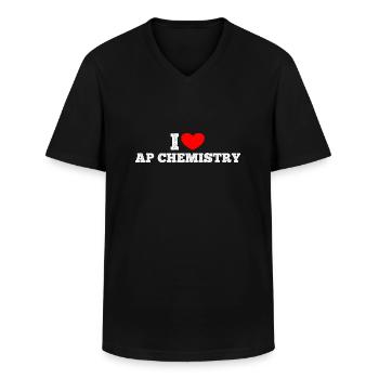 AP Chemistry Funny High School AP Class Survivor - Men's V-Neck T-Shirt - black - Front - AI Model Male 178 dark (178cm)