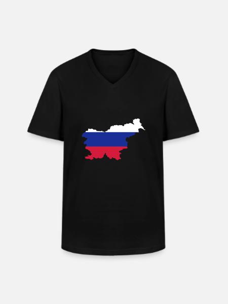 Slowenien - Männer-T-Shirt mit V-Ausschnitt - Schwarz