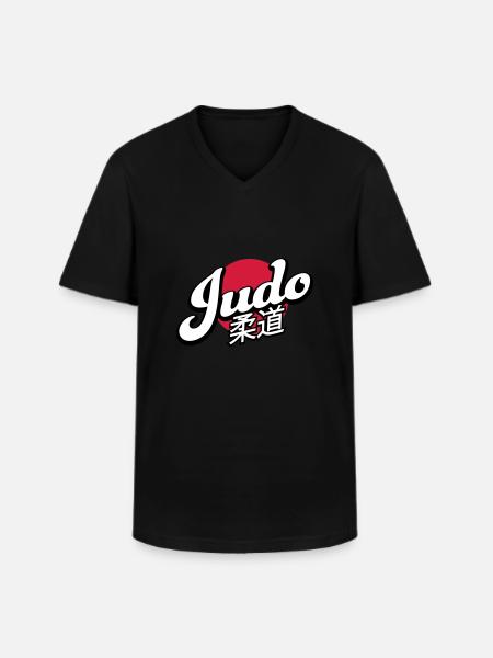 judo - Men's V-Neck T-Shirt - black