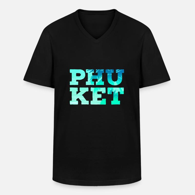 Phuket - Männer-T-Shirt mit V-Ausschnitt - Schwarz