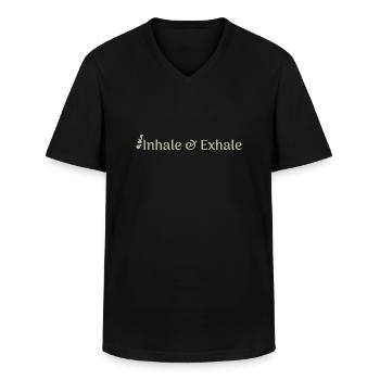 Inspirez et expirez - T-shirt col V Homme - noir - Devant - AI Model Male 178 dark (178cm)