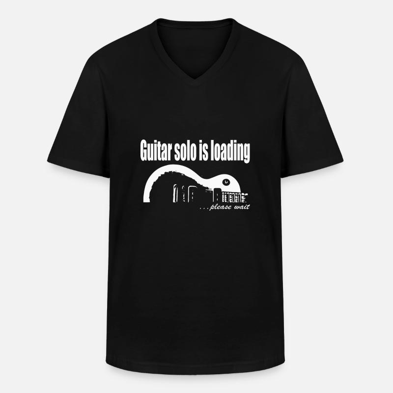 Guitar solo is loading - Men's V-Neck T-Shirt - black