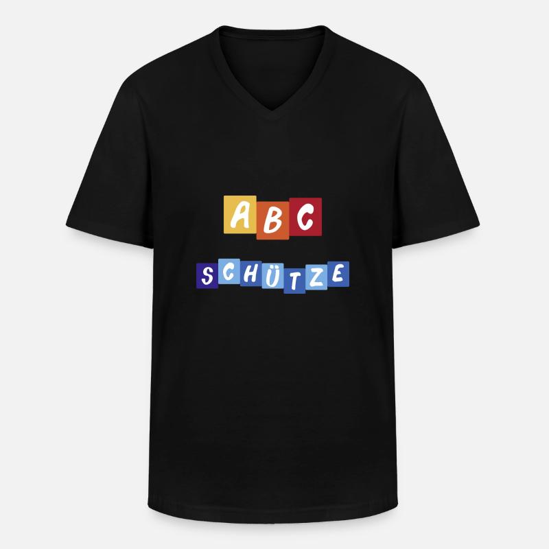 ABC Schütze - Männer-T-Shirt mit V-Ausschnitt - Schwarz