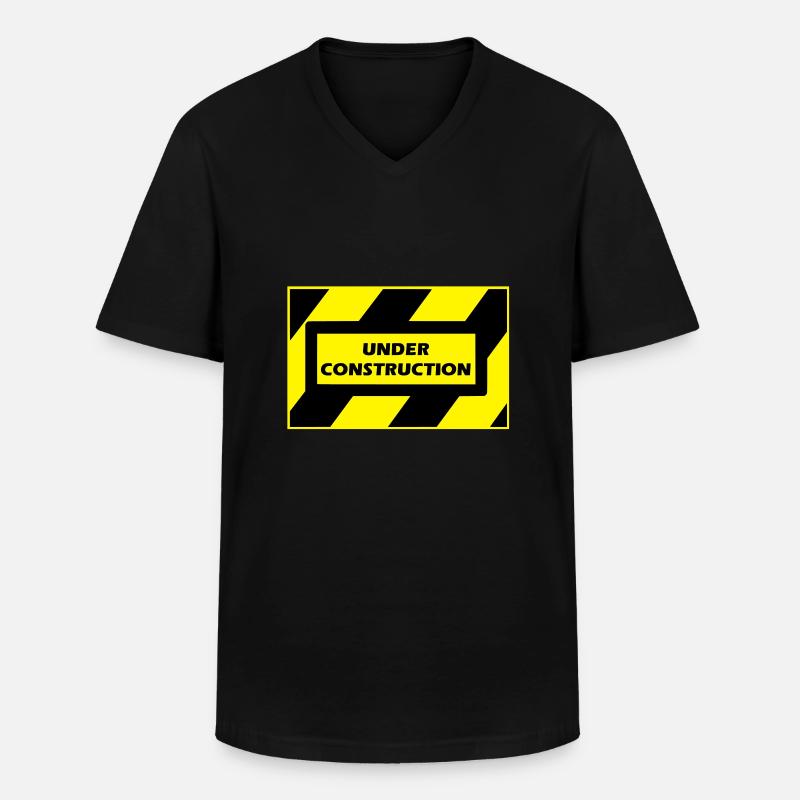 under_construction - Männer-T-Shirt mit V-Ausschnitt - Schwarz