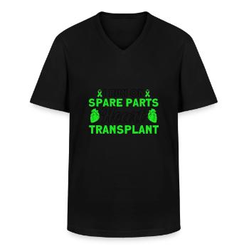 Organ Donor Organ Transplant Surgery - Men's V-Neck T-Shirt - black - Front - AI Model Male 178 dark (178cm)