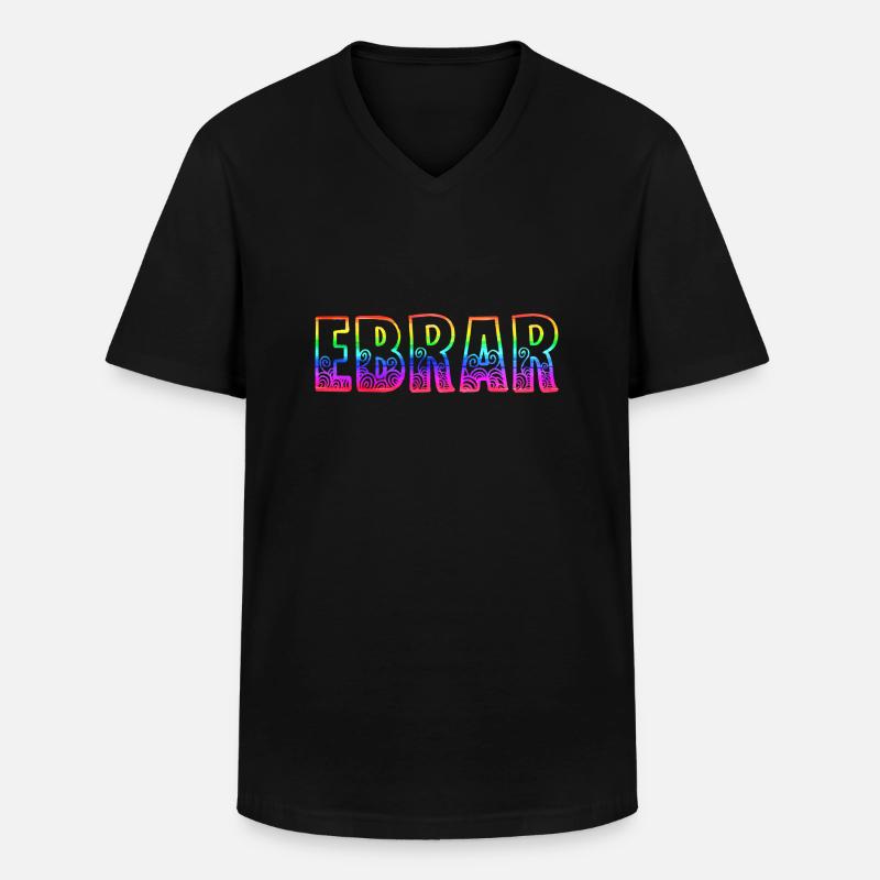 ebrar rs regenbogen - Männer-T-Shirt mit V-Ausschnitt - Schwarz