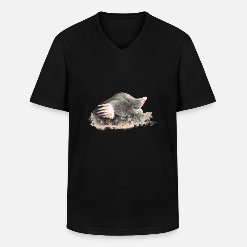Maulwurf - Männer-T-Shirt mit V-Ausschnitt - Schwarz