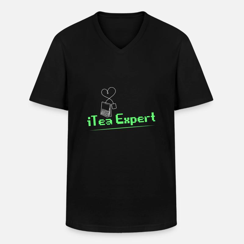 iTea Expert Software Coding - Männer-T-Shirt mit V-Ausschnitt - Schwarz
