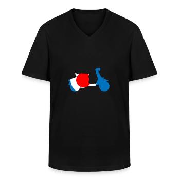 Roundel Target 60s Motorroller - Männer-T-Shirt mit V-Ausschnitt - Schwarz - Vorne - AI Model Male 178 dark (178cm)