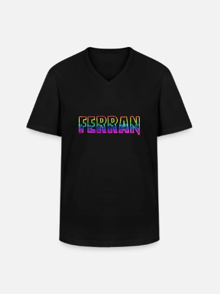ferran rs regenbogen - Männer-T-Shirt mit V-Ausschnitt - Schwarz