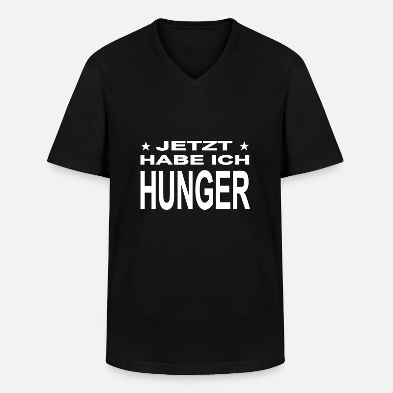 Hunger - Männer-T-Shirt mit V-Ausschnitt - Schwarz