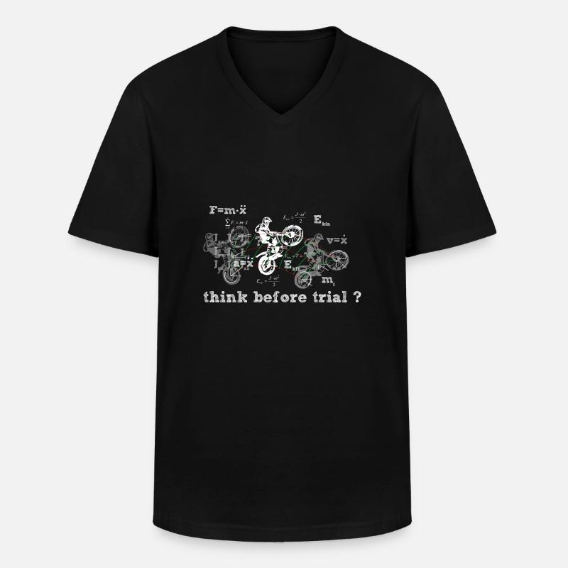 Think before trial? - Men's V-Neck T-Shirt - black