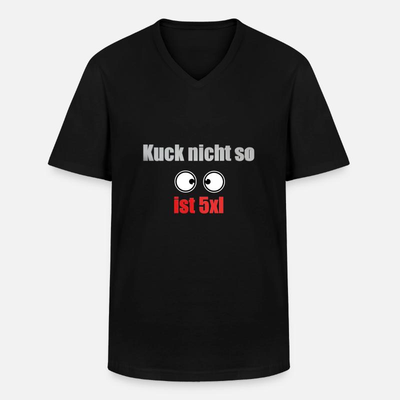 Kuck nicht mit augen - Männer-T-Shirt mit V-Ausschnitt - Schwarz