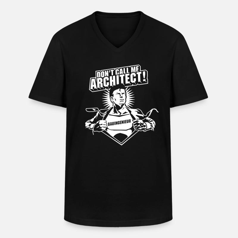 Ne m'appelez pas architecte! - T-shirt col V Homme - noir