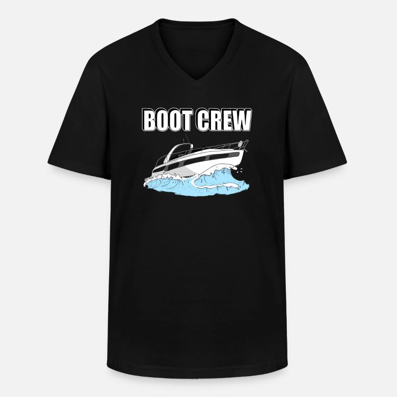 Boot Crew Motorboot - Männer-T-Shirt mit V-Ausschnitt - Schwarz