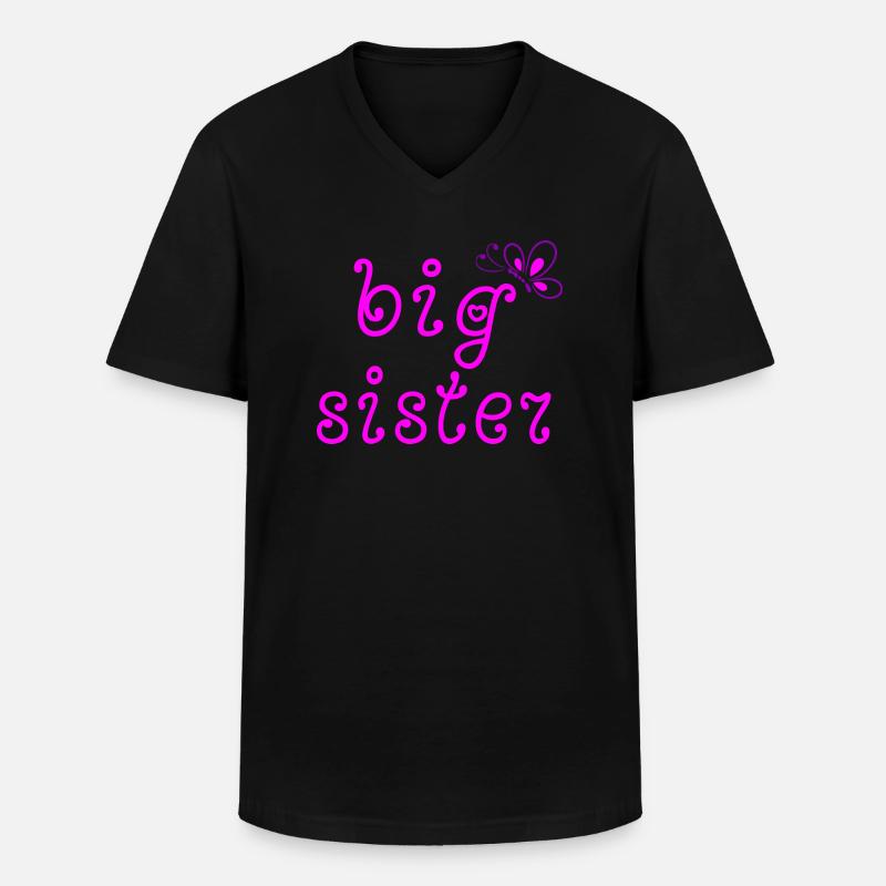 Große Schwester - Männer-T-Shirt mit V-Ausschnitt - Schwarz