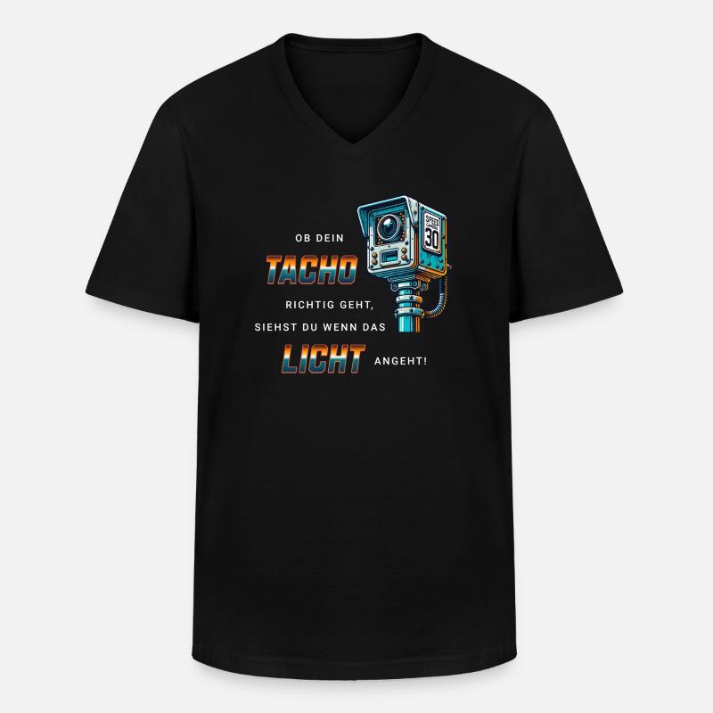 Auto Tuning Blitzer Spruch - Männer-T-Shirt mit V-Ausschnitt - Schwarz