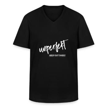 Unperfekt - aber gut dabei! - Männer-T-Shirt mit V-Ausschnitt - Schwarz - Vorne - AI Model Male 178 dark (178cm)