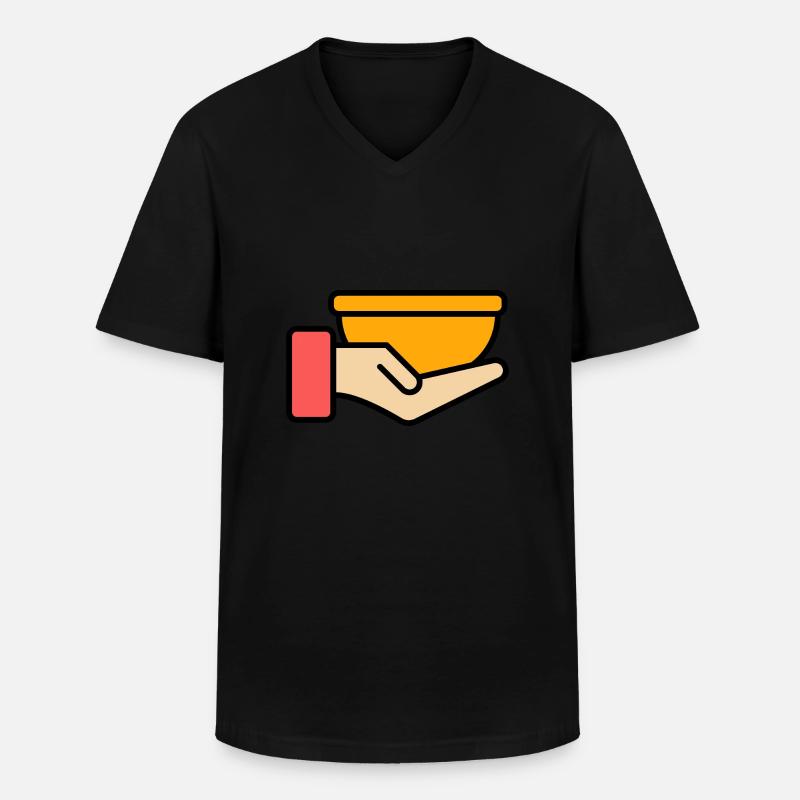 Suppe - Männer-T-Shirt mit V-Ausschnitt - Schwarz