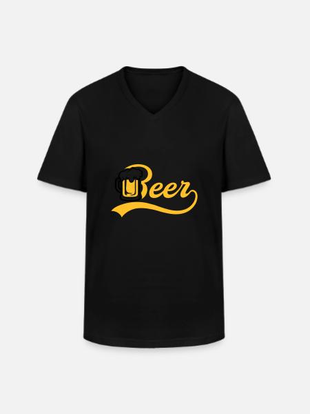 Bière Jug - T-shirt col V Homme - noir