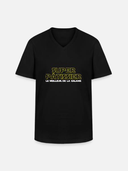 Super pâtissier - T-shirt col V Homme - noir