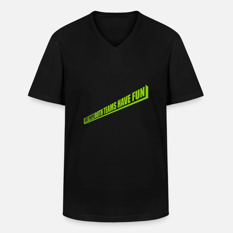 Both Teams Have Fun - Männer-T-Shirt mit V-Ausschnitt - Schwarz